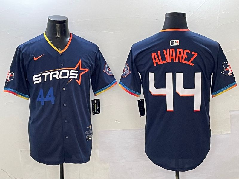 Men Houston Astros #44 Alvarez Drak Blue Fourth generation Joint Name 2025 Nike MLB Jersey style 7